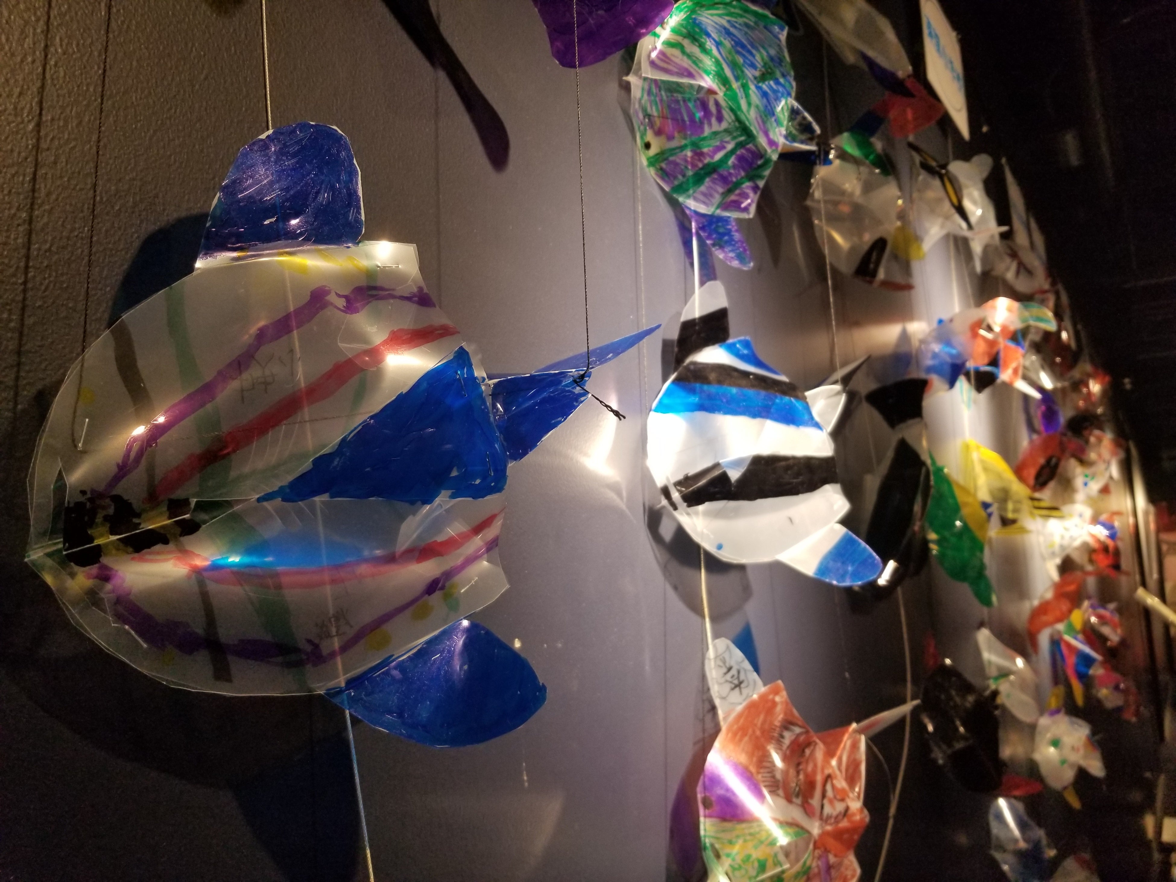 児童が製作した簡易水中ロボット