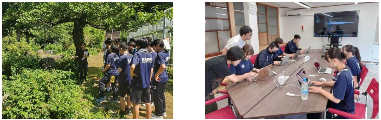 「体験する」野草を採取してコーラを作って飲む　　　　　　　　　　　「体験する」プログラミング体験