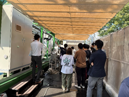 NTTe-City Labo視察時の質問模様 (食品残渣を活用した発電プラント)