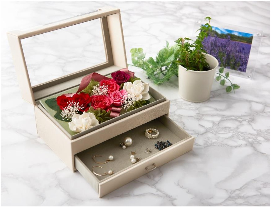 新たな慶祝用電報台紙プリザーブドフラワーDENPO「ローズ