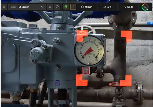 【自動飛行中の操縦者画面】