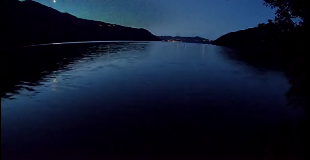 監視カメラ撮影画像 ※月明りでの録画状態（19時頃）