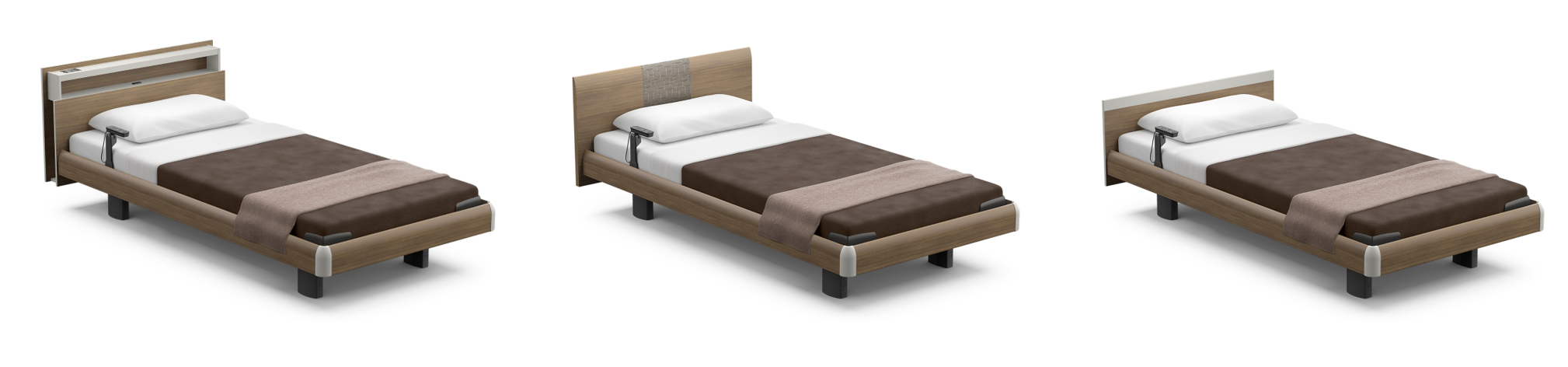 ボード形状（左から）キューブタイプ・ラウンドタイプ・スクエアタイプ