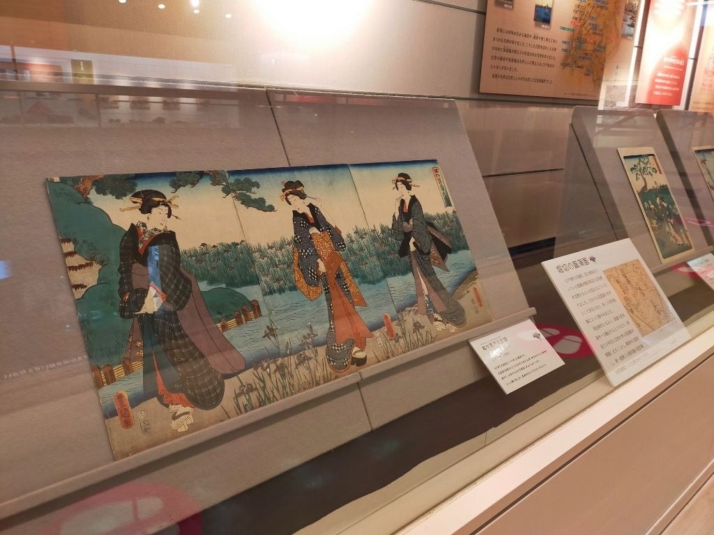 主な展示作品：歌川豊国三代　《堀切菖蒲花盛図》　安政６年（１８５９）