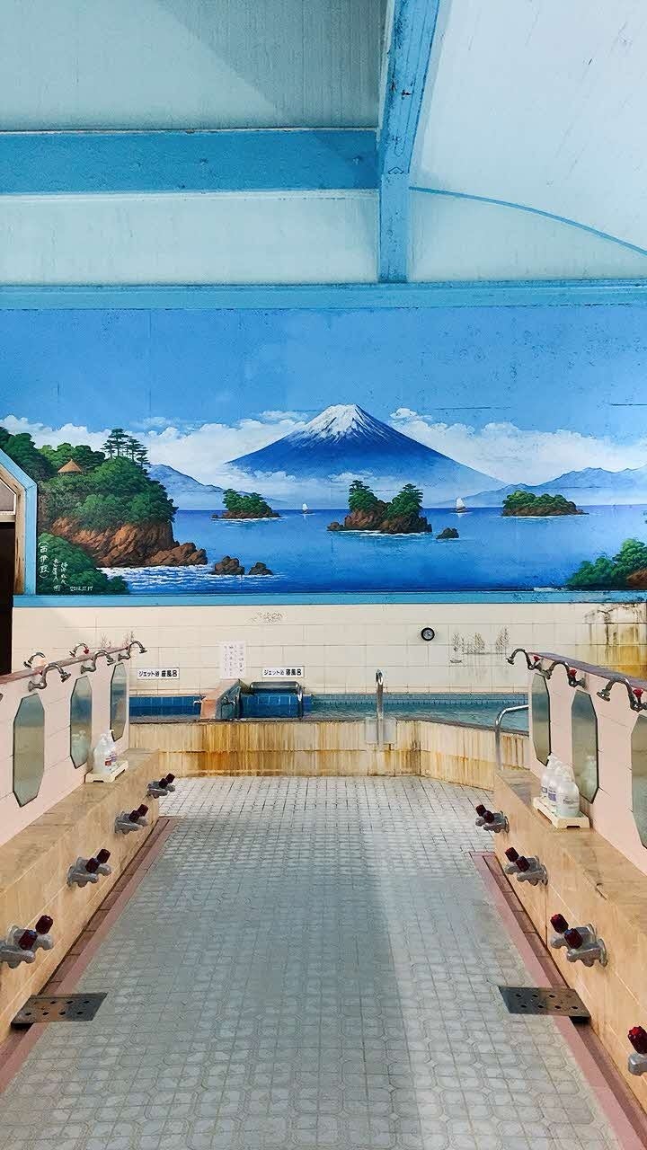 浴室の富士山の絵