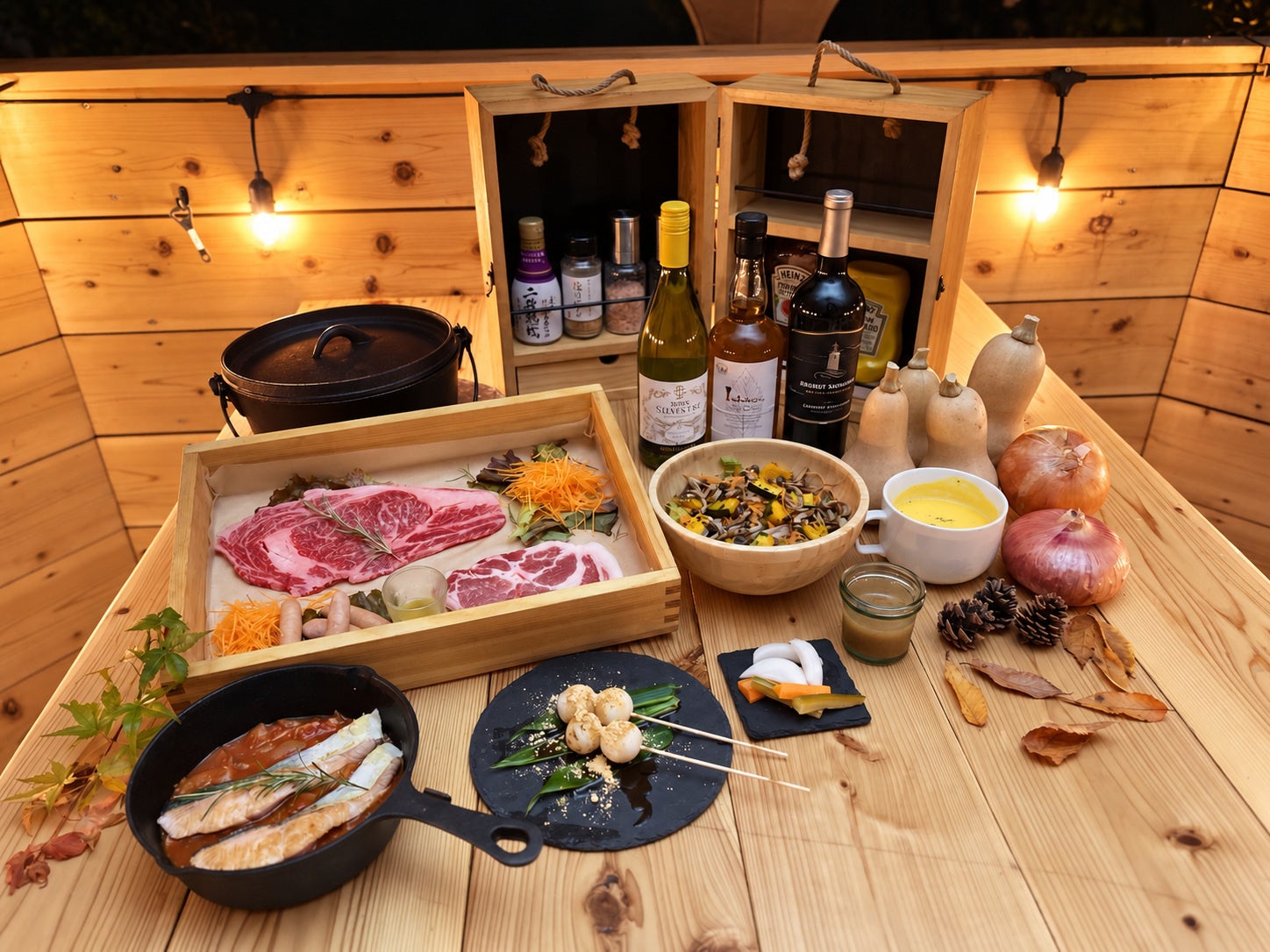 THE FIVE RIVERS FINE GLAMPING 群馬 白沢　2026年秋限定ディナー＆愛犬ディナー秋ver.を提供開始　かぼちゃ・きのこ・鮭など秋の味覚を愛犬と共に楽しむスペシャルディナー