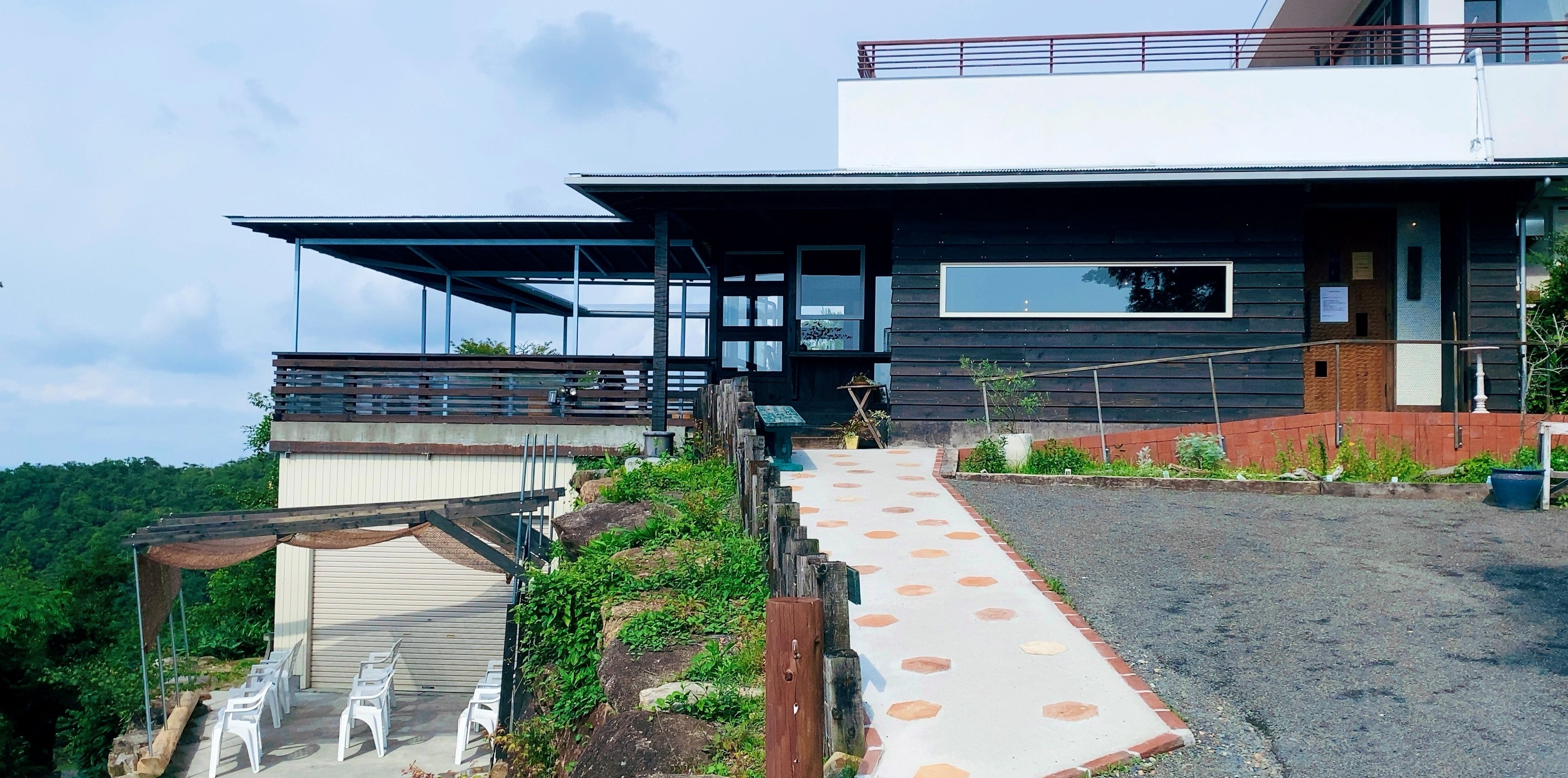 古い別荘の一部を改装したカフェ