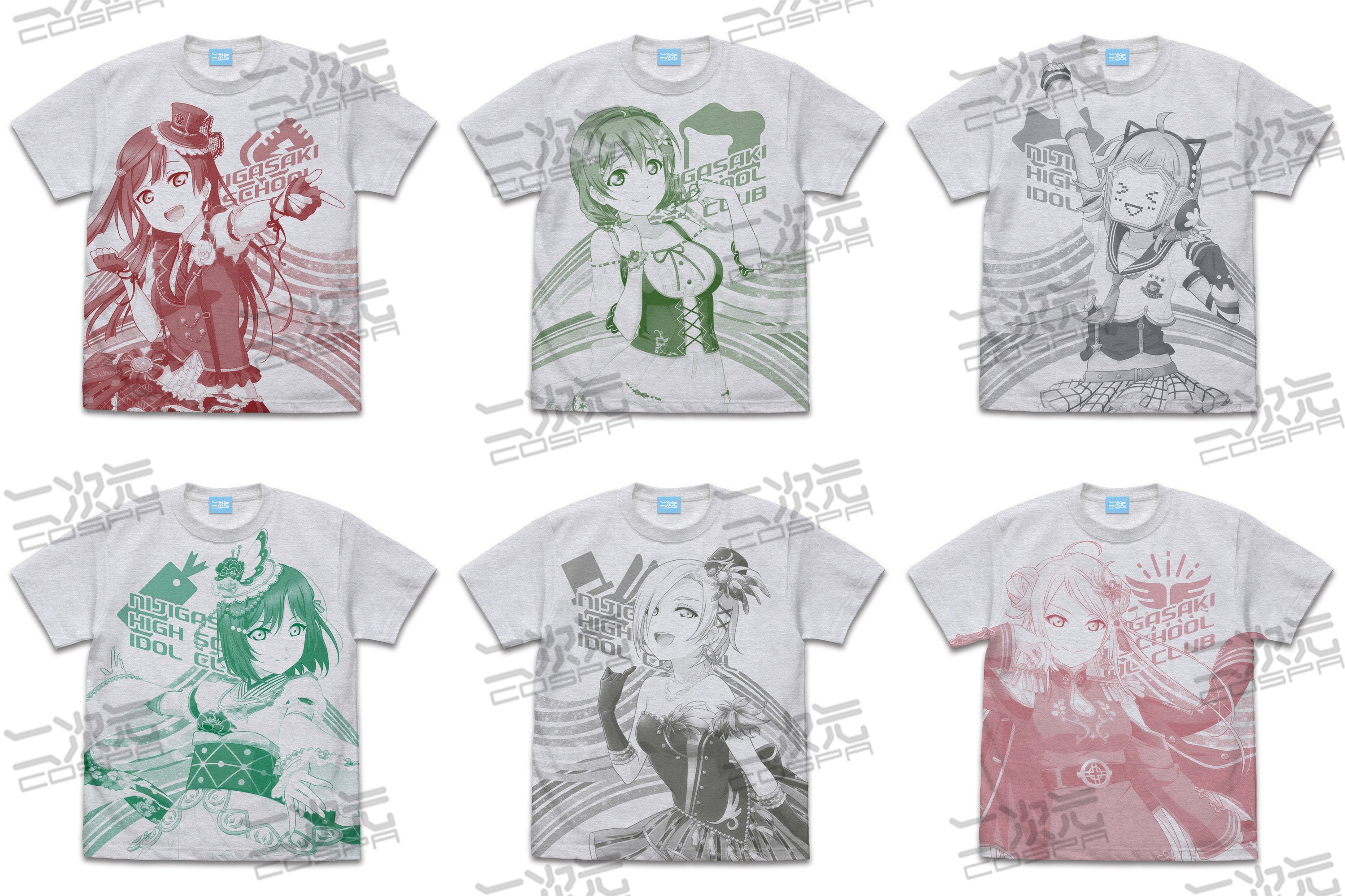 虹ヶ咲学園スクールアイドル同好会　中須かすみ イラスト Tシャツ 中須かすみ Tシャツ ALL STARS Ver. [ラブライブ！虹ヶ咲学園