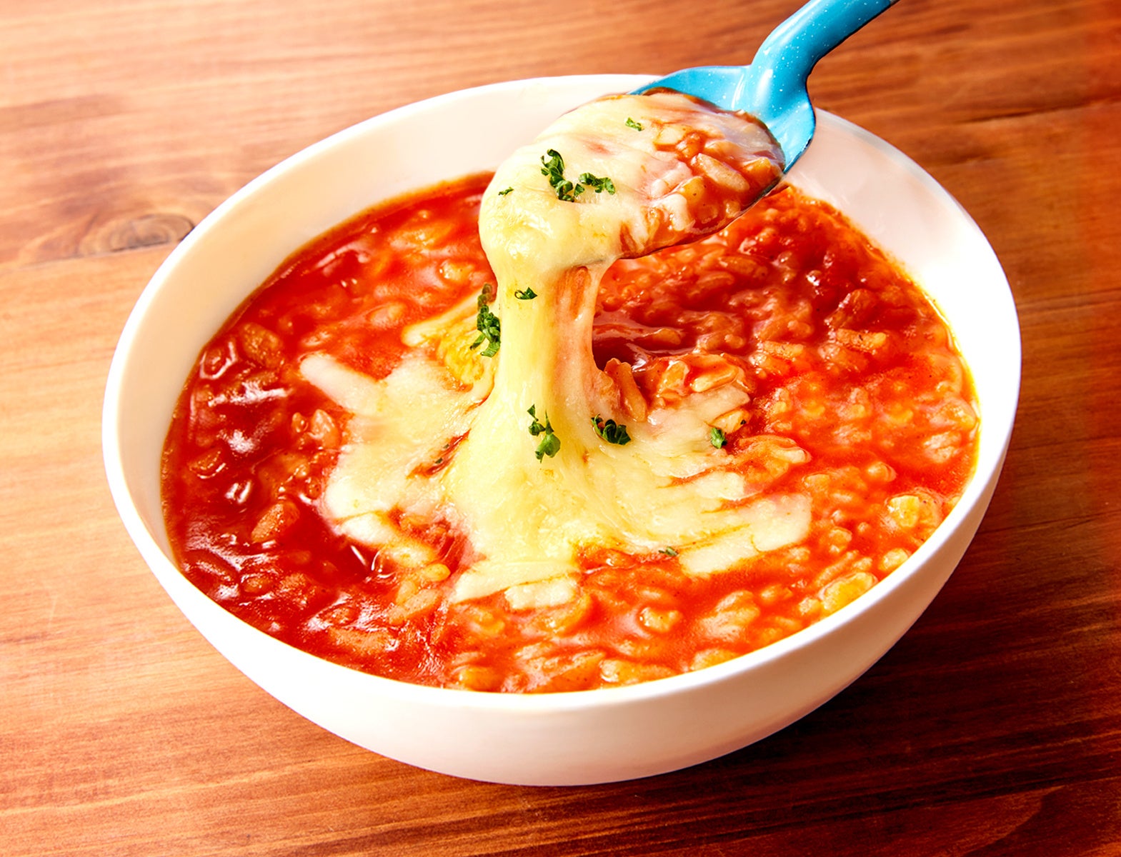 ご飯とチーズを加えた〆のチーズチリリゾット 「チチリ締め）