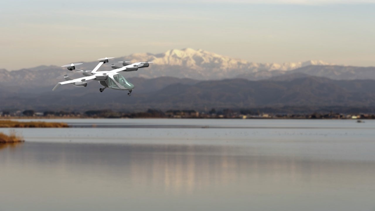 加賀市と空飛ぶクルマのイメージ