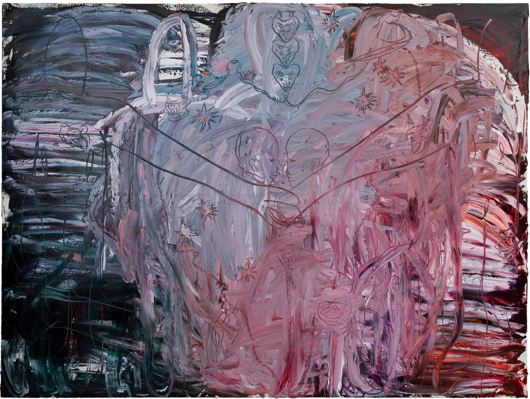 kiss 2023 oil on canvas 2590×1940