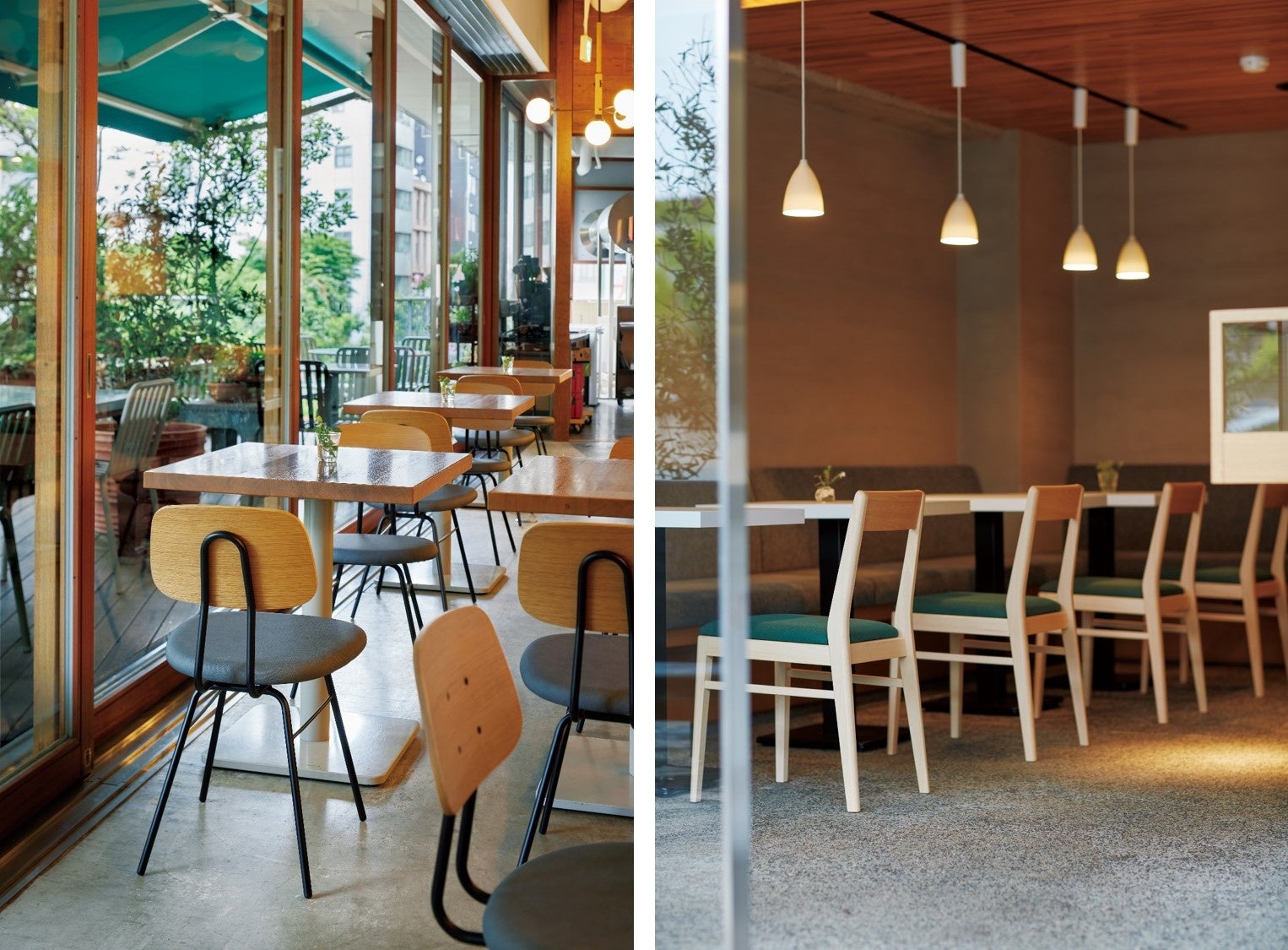 カフェやレストランにもフィットする軽やかなデザイン