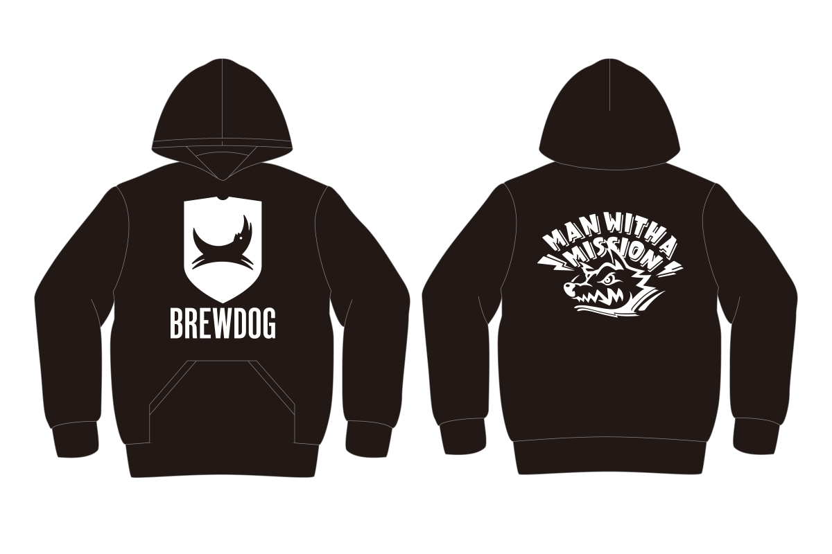 BREWDOG × MAN WITH A MISSION 非売品 コラボパーカー BREWDOG × MAN WITH A MISSION コラボパーカー黒