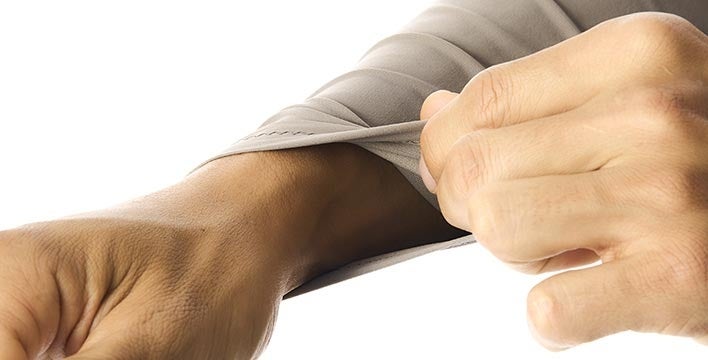 薄く水切れの良い袖口