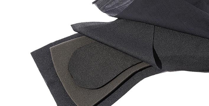 汗を効果的に処理する5層構造のリンクドライ®パッド