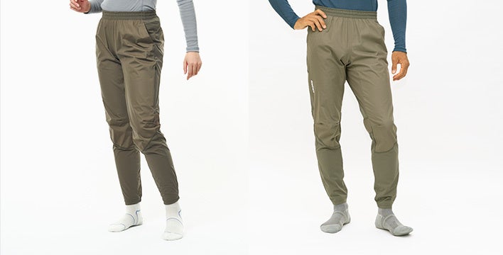 動きに沿うスリムシルエット