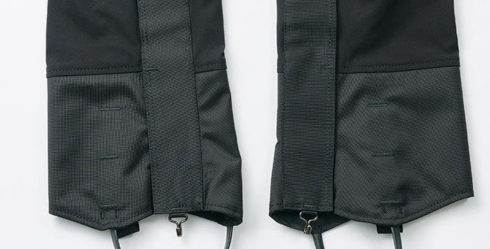 ブーツ周りは1000デニール66ナイロンの強靭な生地で補強