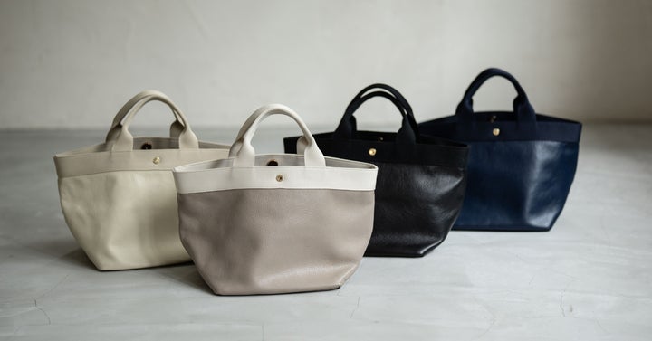 本革製のシンプルなシャイニーレザーのトートバッグ(4色) 本革製のシンプルなシャイニーレザーのトートバッグ(4色)