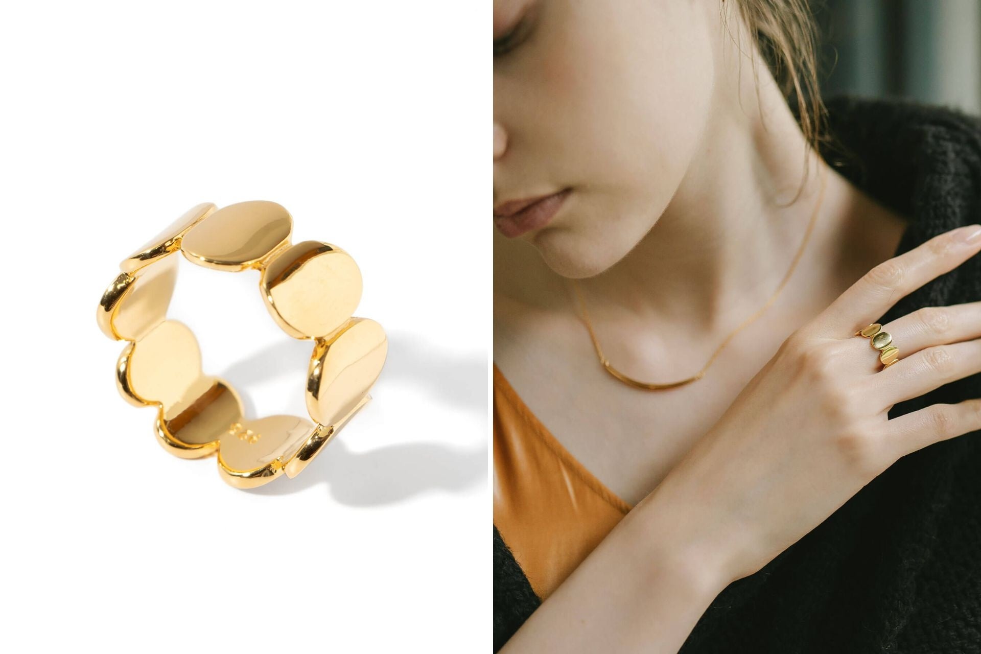 イエローゴールド：地金SILVER925 K18GP ゴールドコーティング