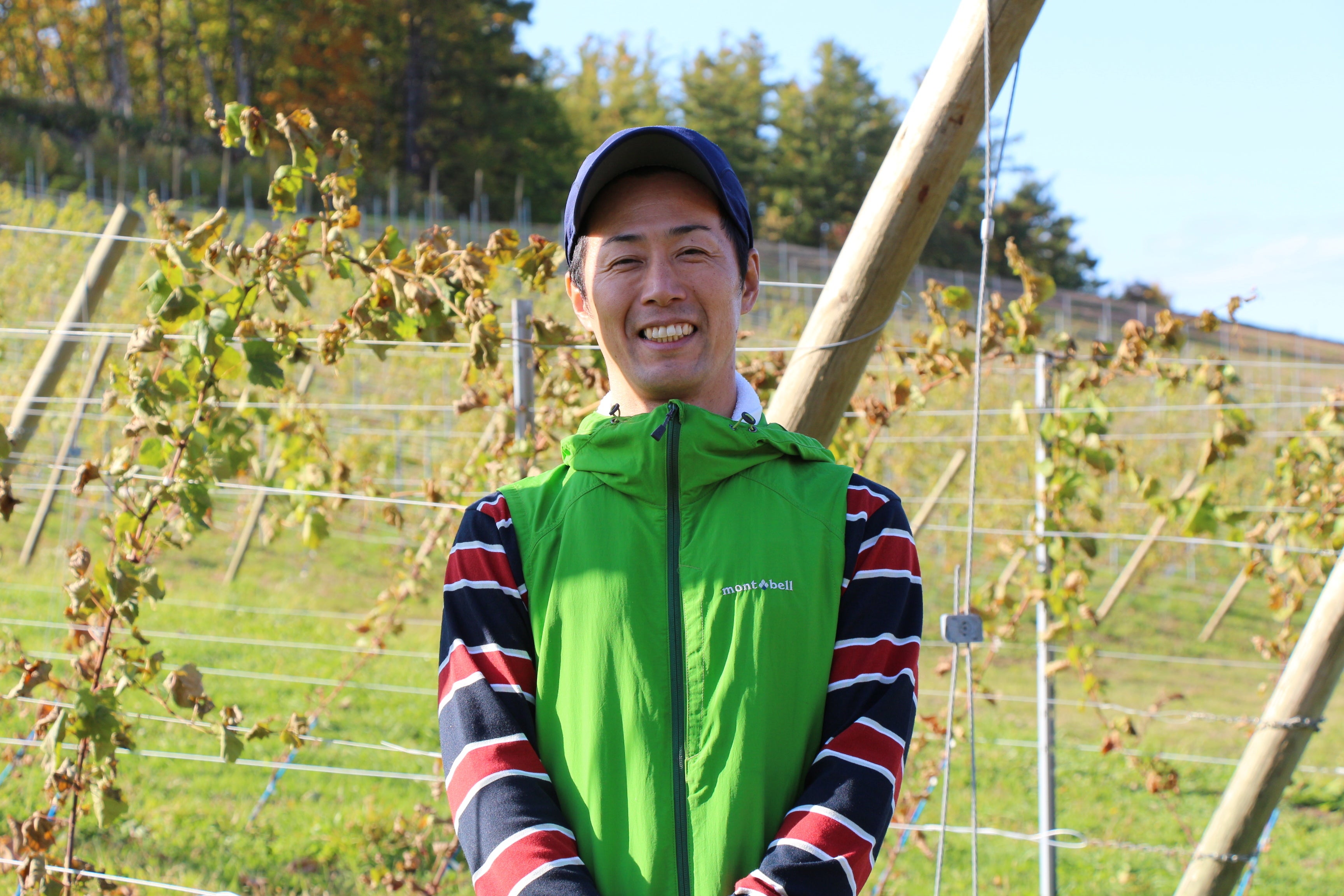 ドメーヌ・モン（北海道・余市町）の山中敦生さん。山中さんとは6年以上の付き合いになります。