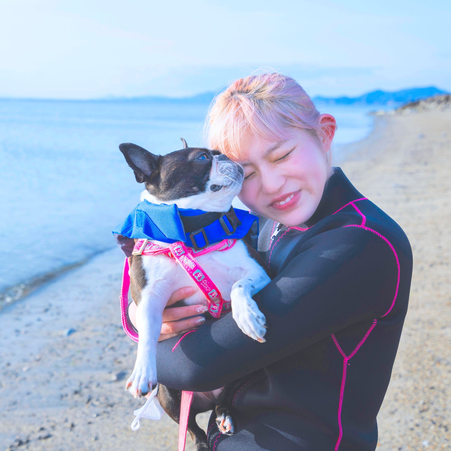 愛犬とのSUPも可能です。