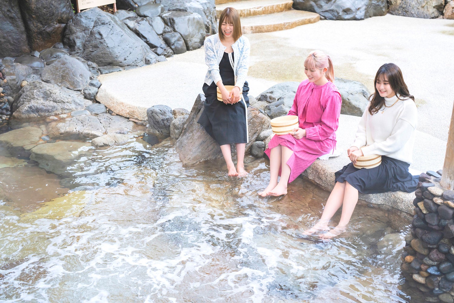 海の見える天然温泉