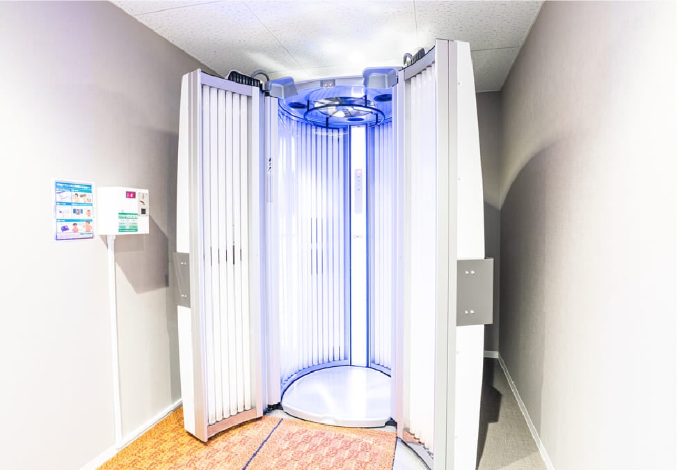 短時間で日焼けが可能なタンニングマシン