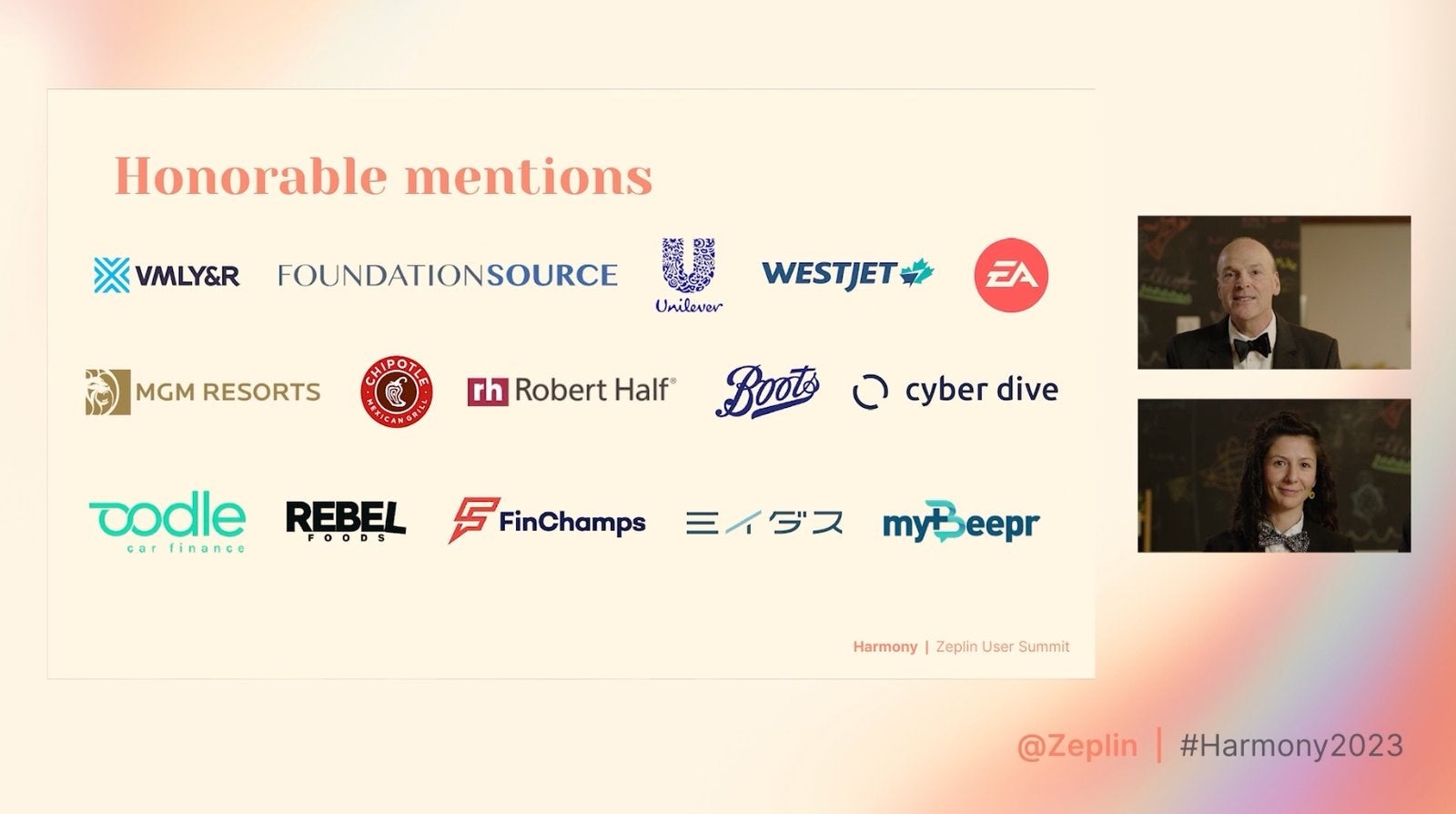 Honorable mention（佳作）を受賞した企業一覧