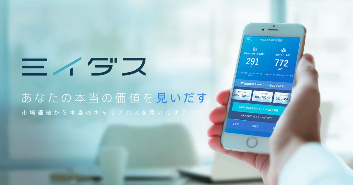 図3.中途採用サービス『ミイダス』について