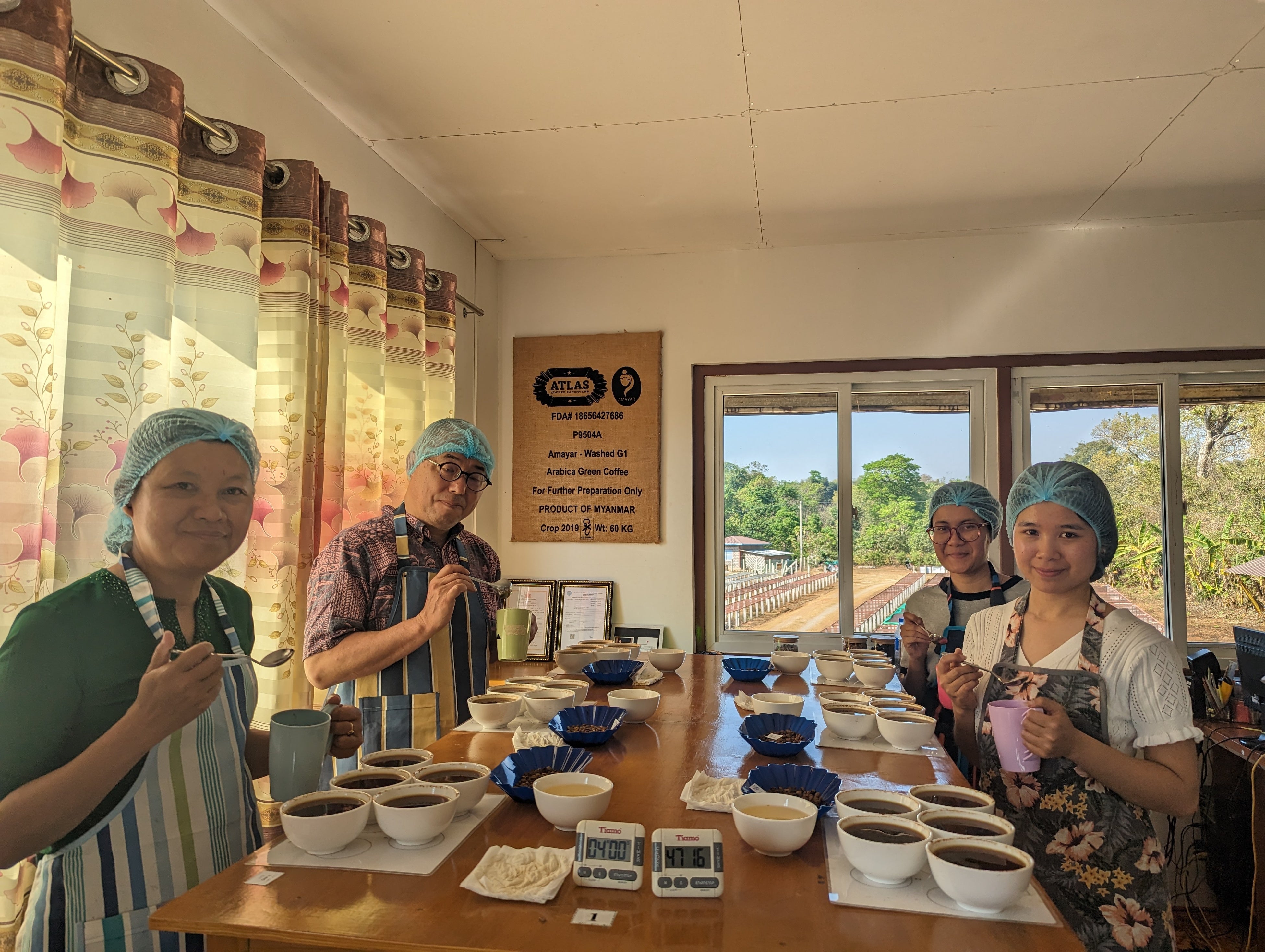 カッピングテスト風景