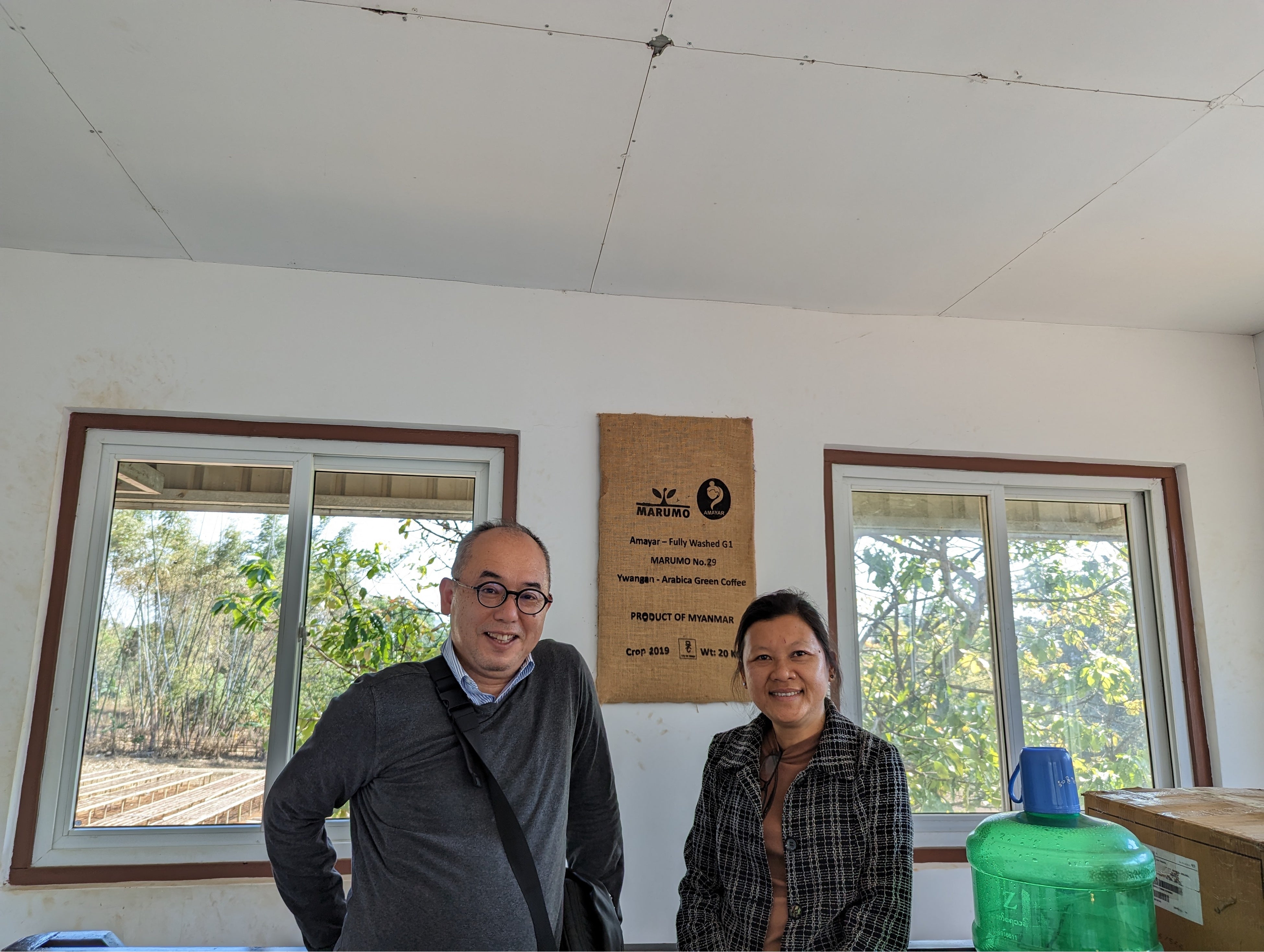Su Su Aungさんとアマヤーコーヒのオフィスにて