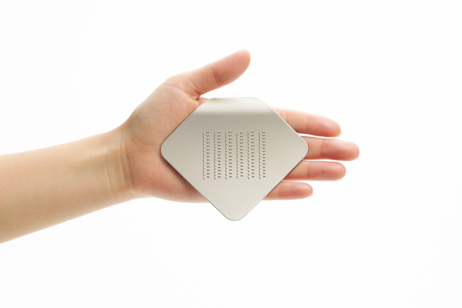 角のめくれた部分が手のふちに丁度良くフィットします