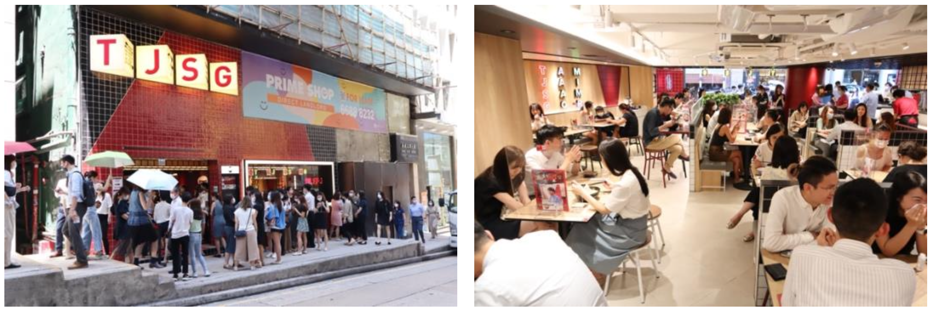 香港の行列、店内の様子