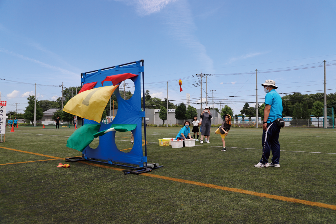 投げる動きの的当てゲーム