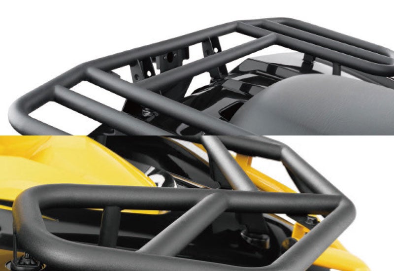 フロントとリアに便利でカッコイイキャリアを標準装備。