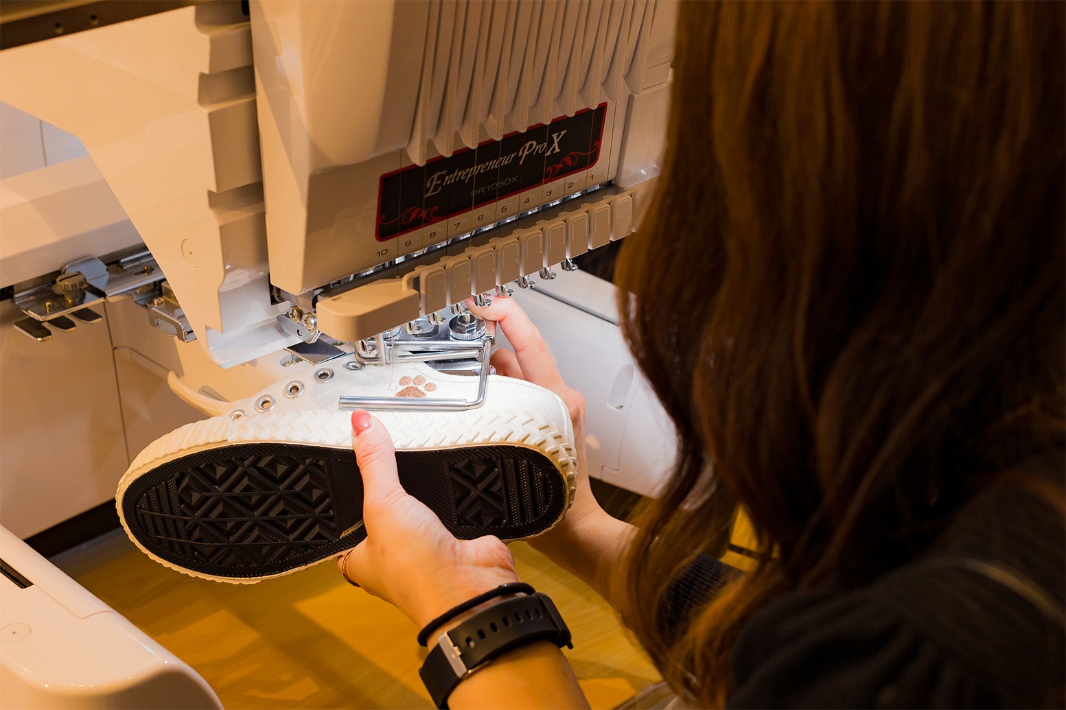 刺繍はスタッフにお任せ♪