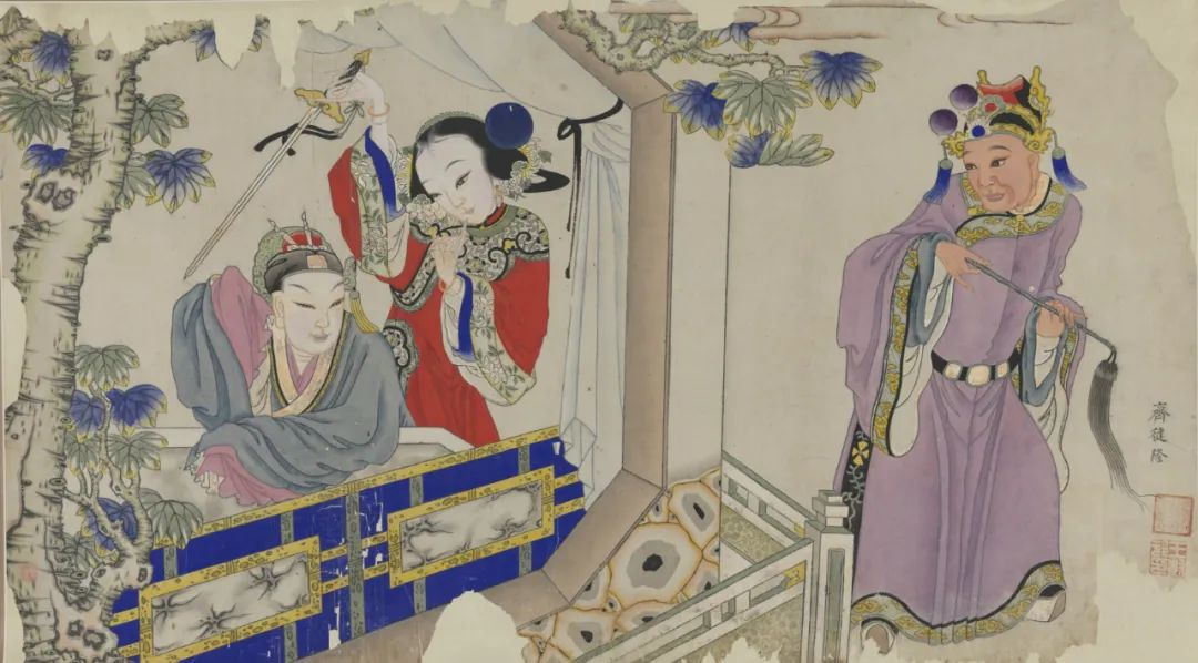 広報画像(7)　中国美術館蔵「百花公主」天津楊柳青・清乾隆