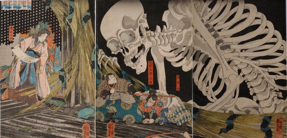 広報画像(6)　川崎・砂子の里資料館蔵「相馬の古内裏」歌川国芳・弘化2-3年頃（前期展示作品）