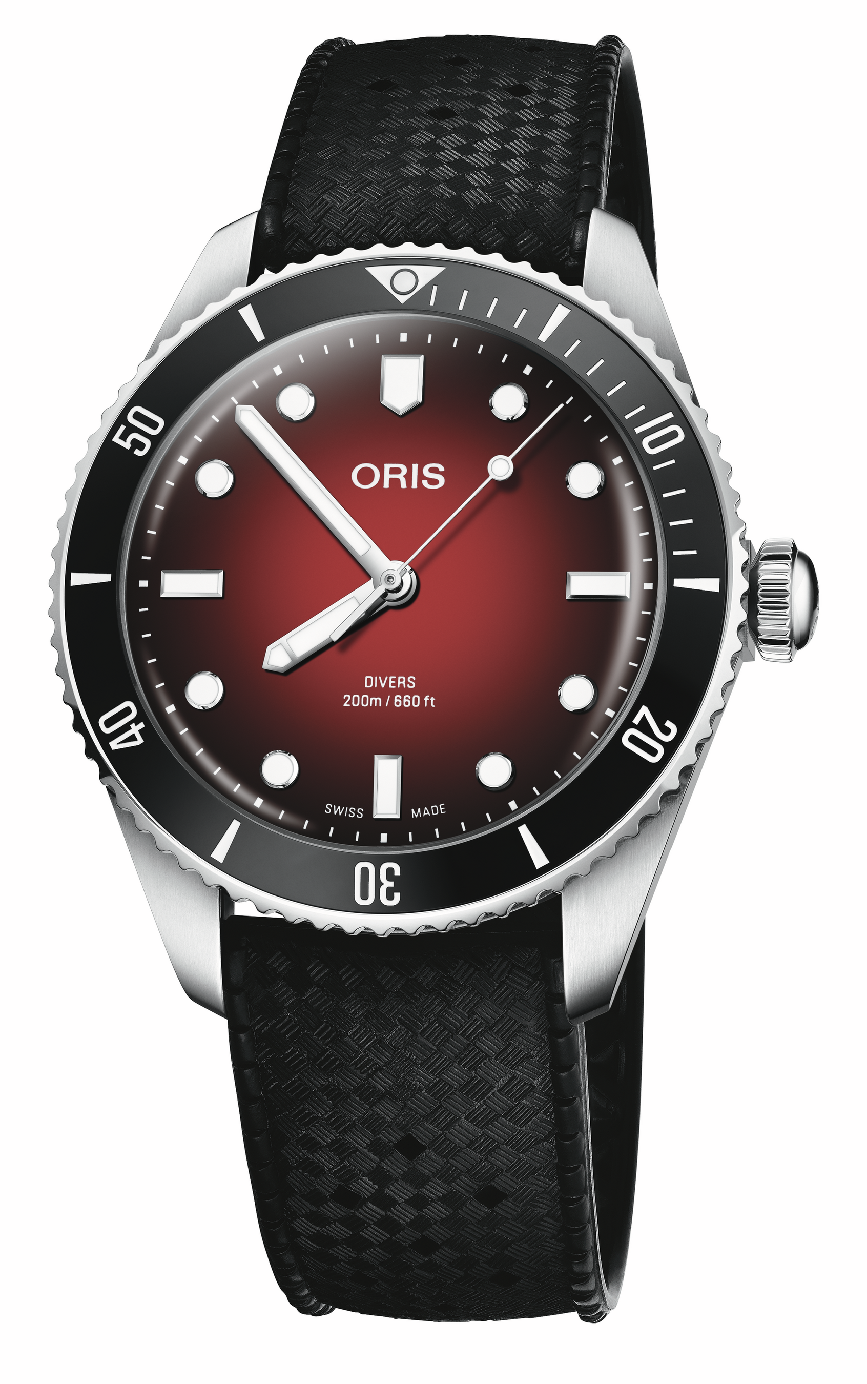 ORIS ダイバーズウォッチ 黒赤 Oris、時計愛好家コミュニティとの限定品「ORIS x RedBar ダイバーズ