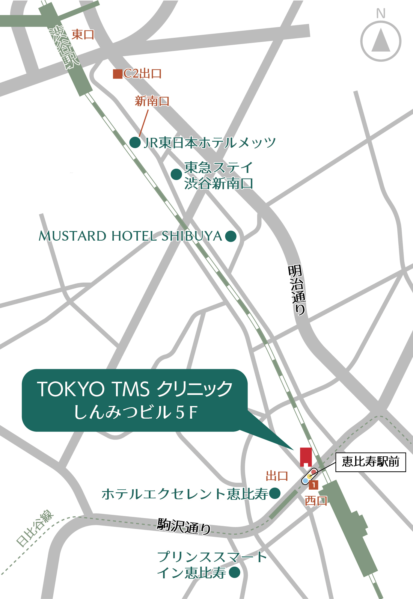 地図　近隣宿泊施設