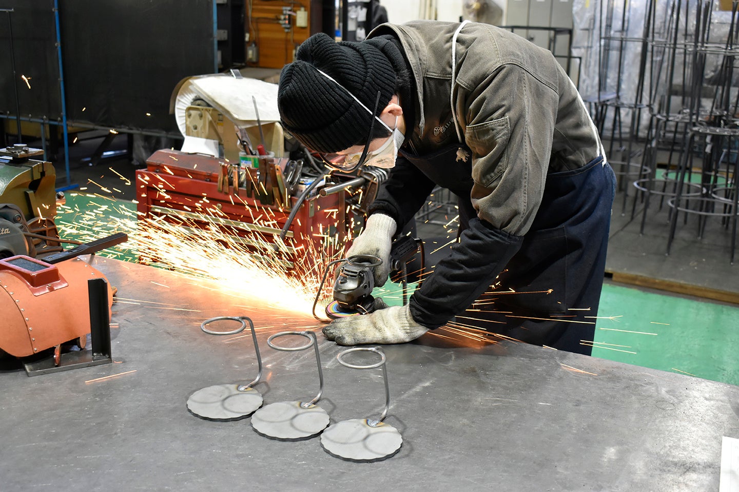 ドリッパースタンド製作の様子