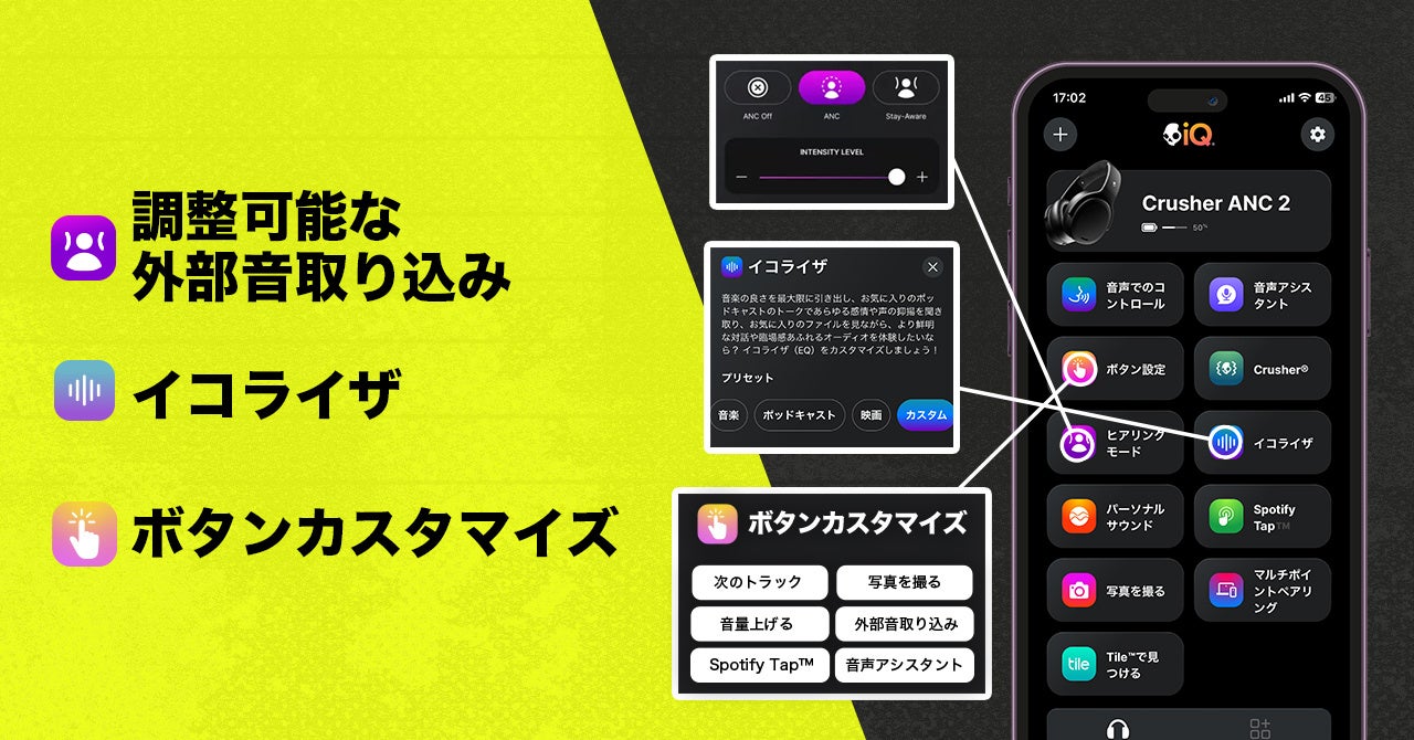 Skullcandy】期待と予想を超える重低音「Crusher ANC 2」新発売